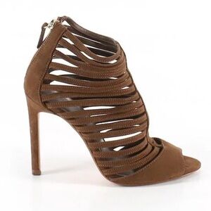 Zara Brown Strappy Caged Heels Women’s Size 39 U.S 8-8.5